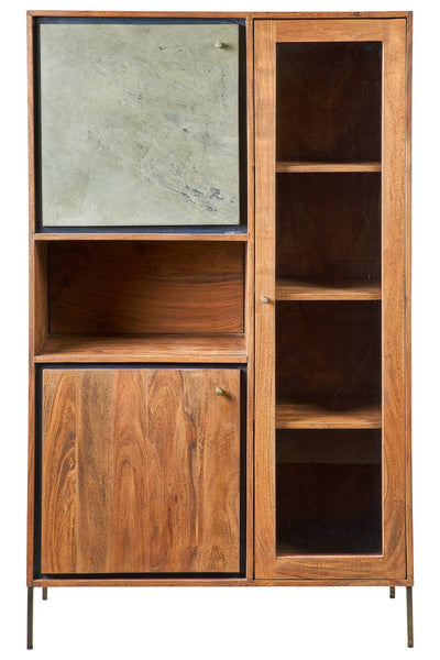 Credenza Dispensa industrial ferro e legno 3 ante Ardesia