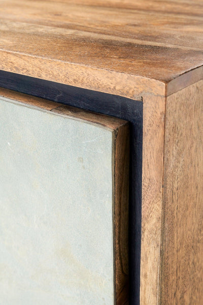 Credenza industrial ferro e legno 3 cassetti 1 anta Ardesia