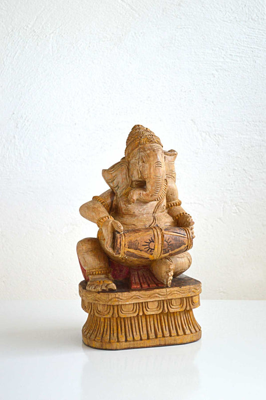 Statua in Legno di Mango Ganesha - lapagoda.net