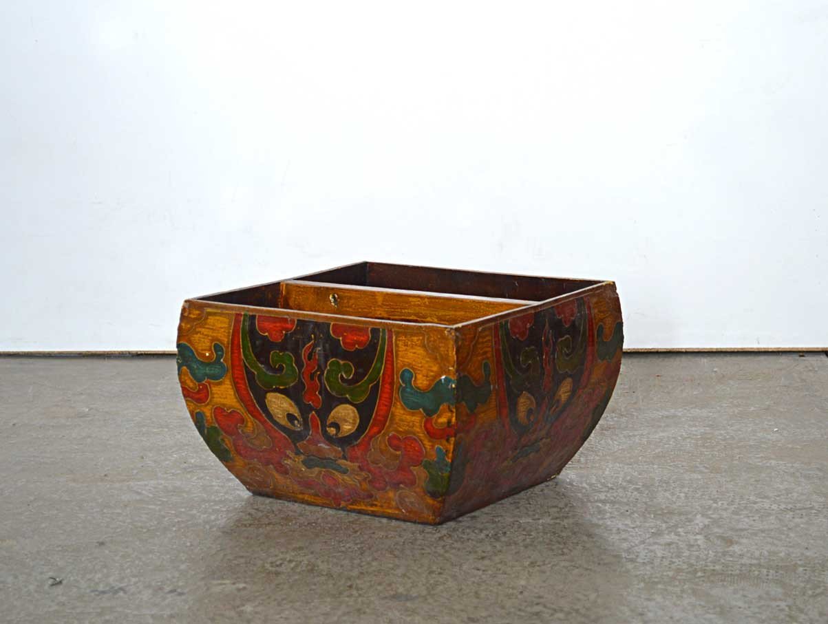 Cina misura riso in legno dipinto