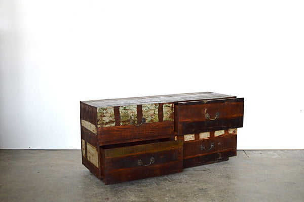 Cassettiera Legno Riciclato Vintage - 4 cassetti - BH.261