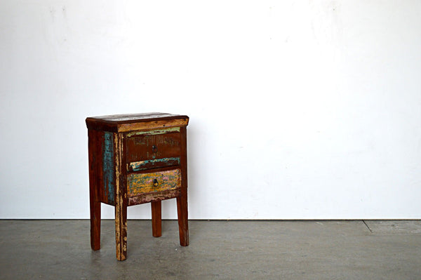 comodini vintage in legno riciclato