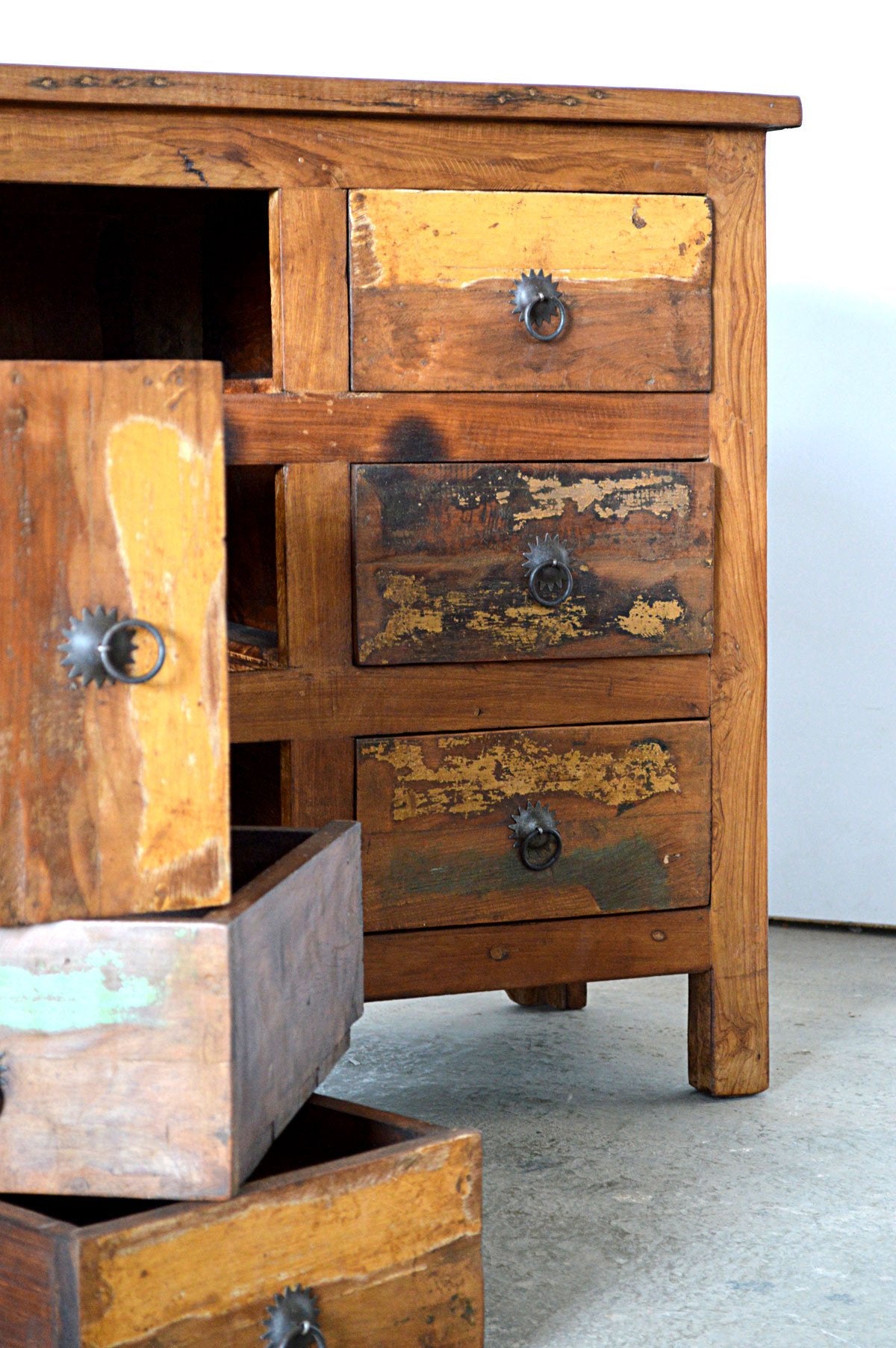Cassettiera Teak Riciclato Vintage - 6 cassetti - BH.2040