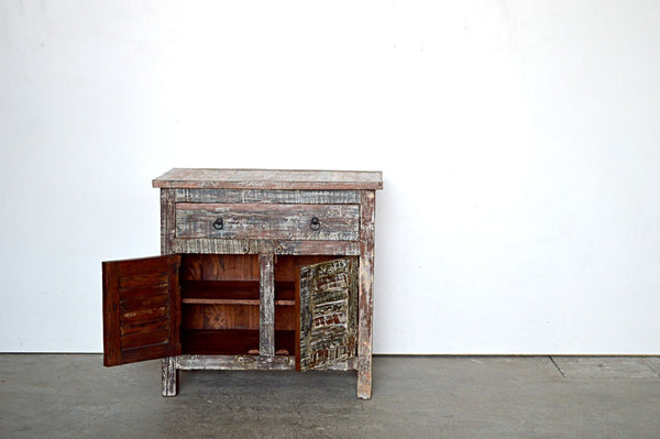 Credenza in Legno Riciclato- 2 ante 1 cassetto - BH011 - lapagoda.net