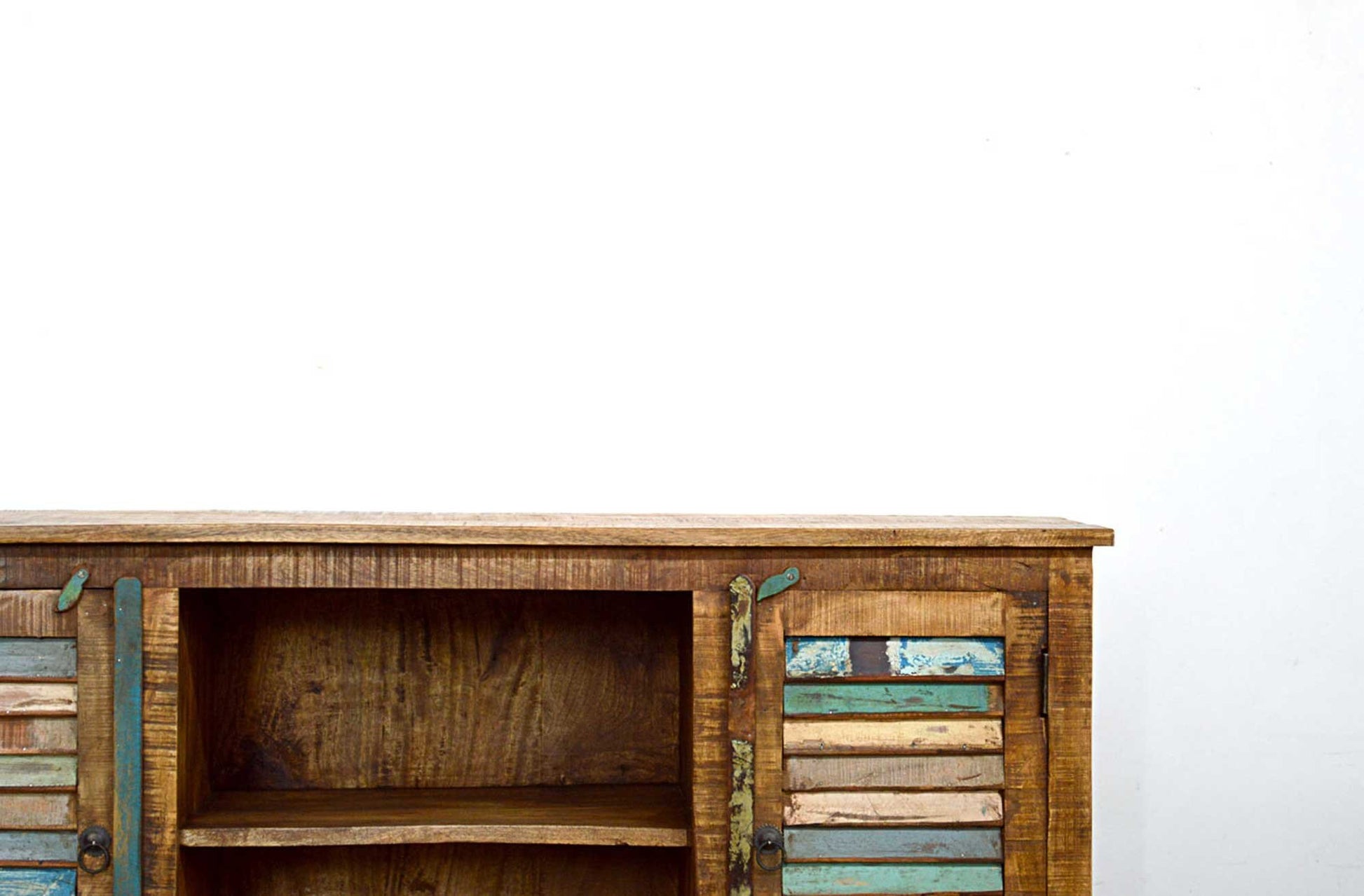Credenza Vintage Porta TV in Legno Riciclato - 2 ante 2 vani -BH LB 245 - lapagoda.net