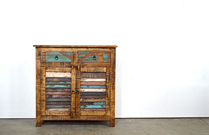 Credenza Vintage in Legno Riciclato - 2 ante 2 cassetti - lapagoda.net