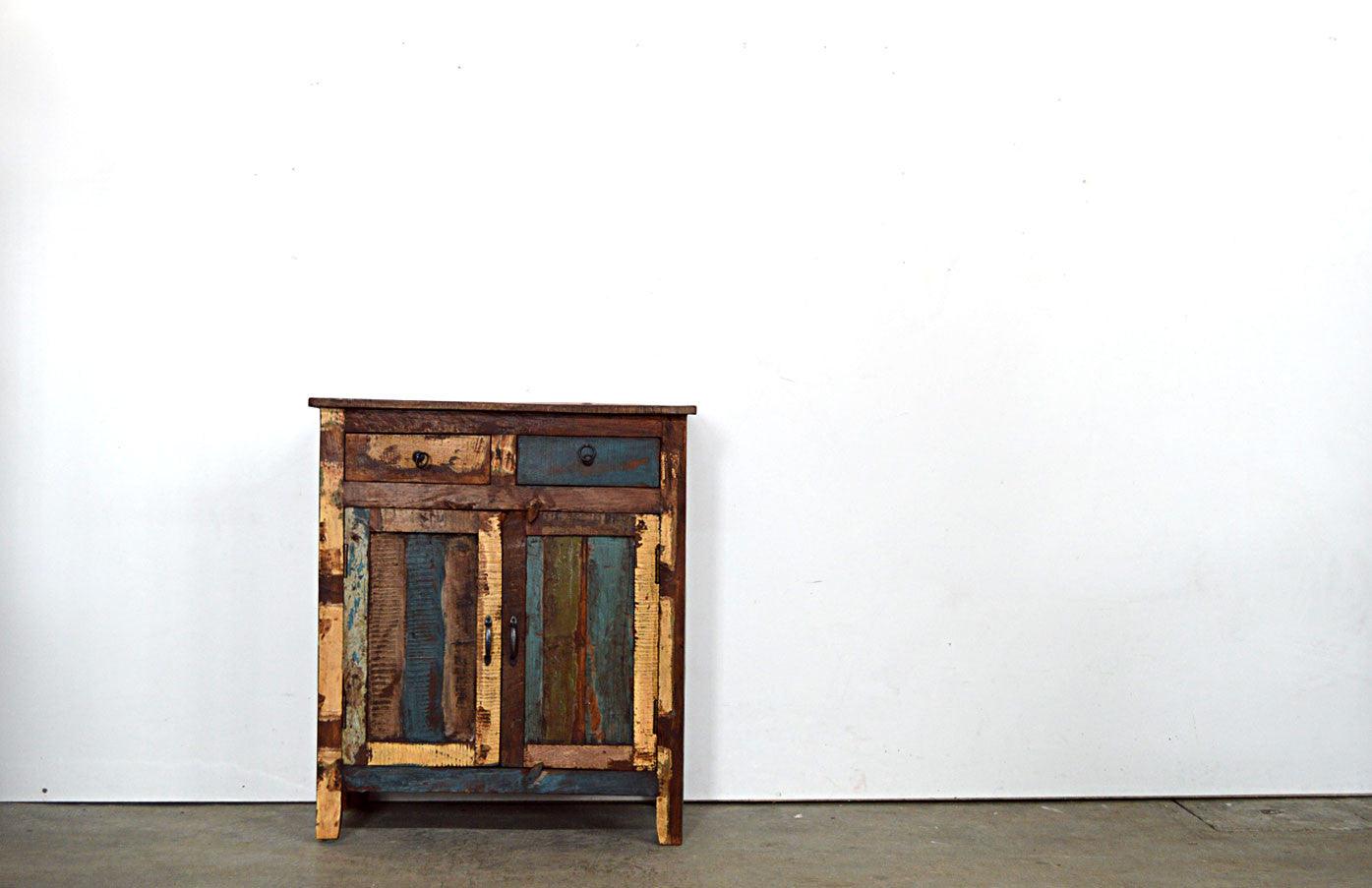 Credenza Vintage Legno Riciclato - 2 ante 2 cassetti -BH042 - lapagoda.net