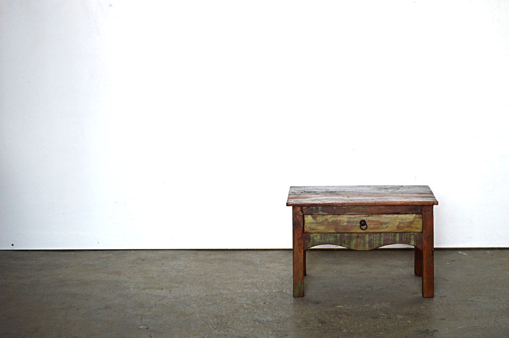 comodino vintage retro legno massello riciclato mobili indiani online 