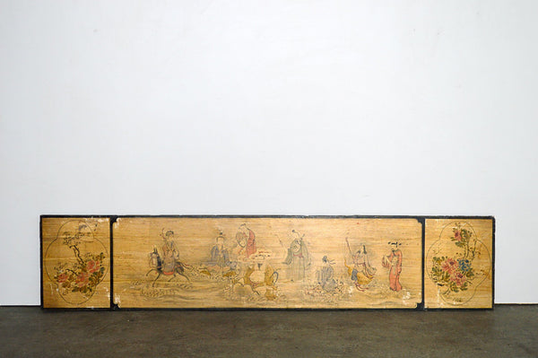 Pannello Decorativo in legno massello laccato e dipinto a Mano Cina -EA.DSCO.4963.13.c- - lapagoda.net