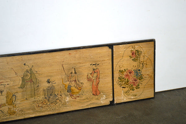 Pannello Decorativo in legno massello laccato e dipinto a Mano Cina -EA.DSCO.4963.13.c- - lapagoda.net