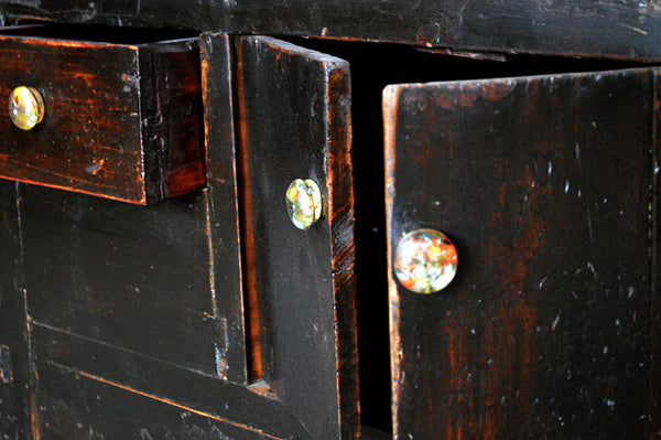 Credenza in Legno di Olmo Cina - 2 ante 2 cassetti - lapagoda.net
