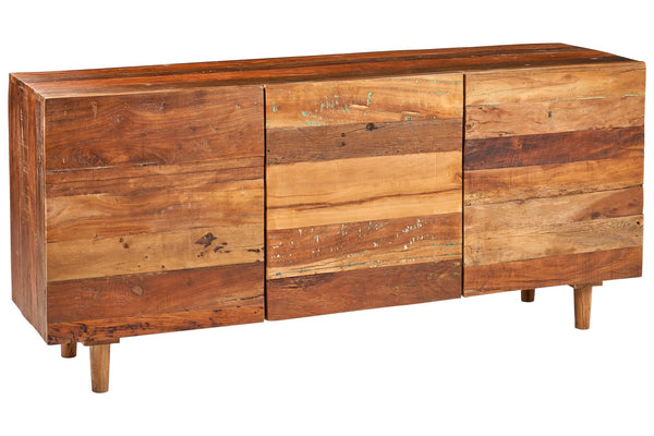 Credenza etnica in legno massello di recupero 3 ante