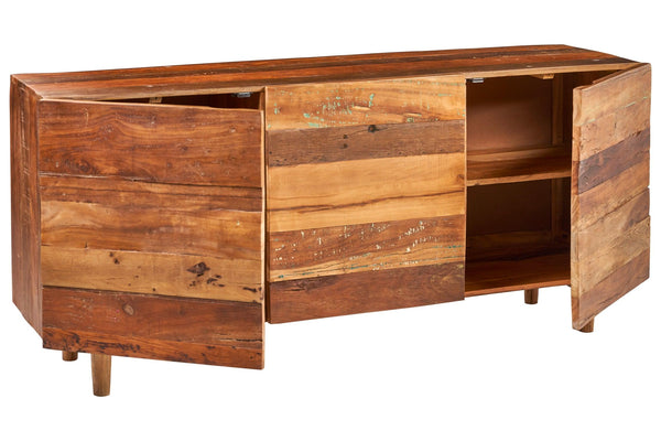 Credenza etnica in legno massello di recupero 3 ante