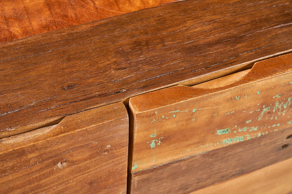 Credenza etnica in legno massello di recupero 3 ante
