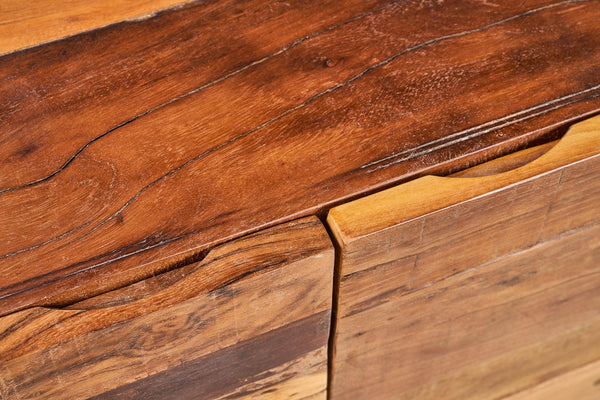 Credenza etnica in legno massello di recupero 2 ante