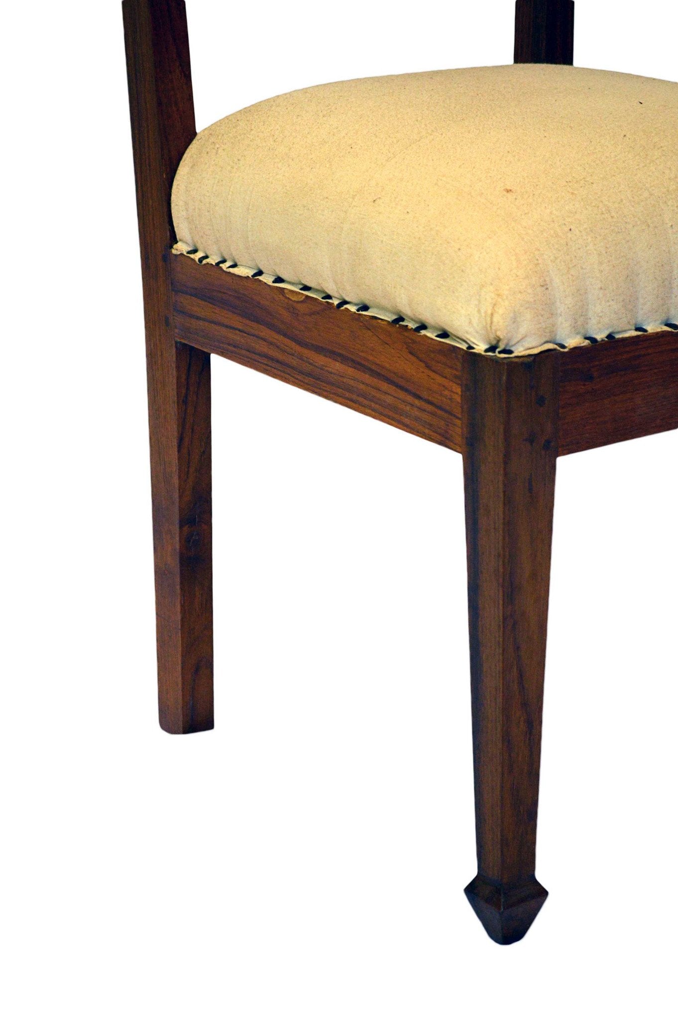 Sedia Pranzo in Teak con Imbottitura Epoca Coloniale India-API189/1750- - lapagoda.net