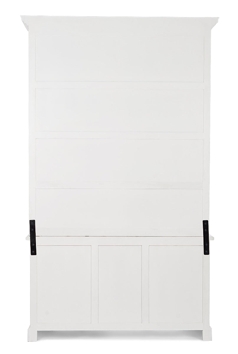 Libreria shabby chic con scala colore bianco in legno massello decapato - lapagoda.net