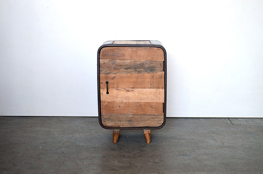 Credenza Vintage Industrial in Legno Riciclato e Ferro Battuto - 1 anta - S05- SCONTO 40% - lapagoda.net
