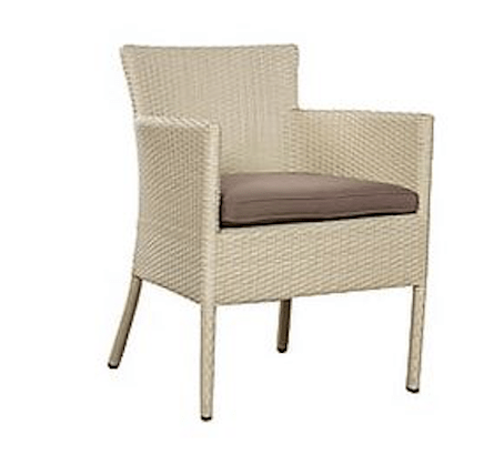 Poltrona da giardino in Rattan sintetico color panna con cuscini - WS.p17.A - SCONTO 30% - lapagoda.net