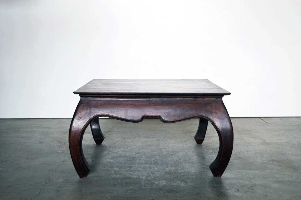 Tavolino quadrato oppio in legno massello di palissandro da 80 -BH.05.228- - lapagoda.net