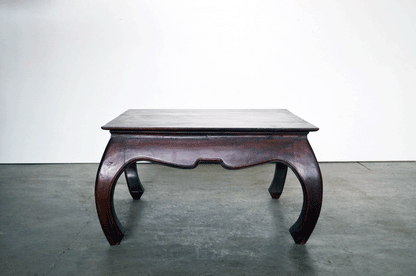 Tavolino quadrato oppio in legno massello di palissandro da 80 -BH.05.228- - lapagoda.net