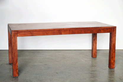 Tavolo Pranzo Rettangolare gamba dritta in legno massello di Acacia da 160 cm - lapagoda.net
