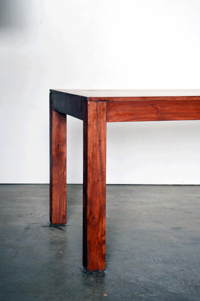 Tavolo Pranzo Rettangolare gamba dritta in legno massello di Acacia da 160 cm - lapagoda.net