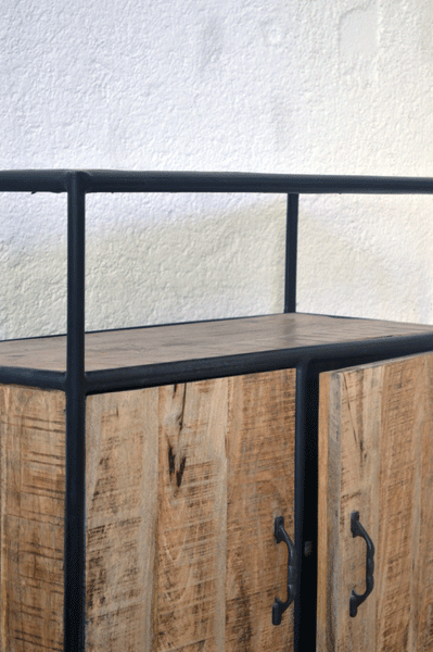 Credenza Industrial vintage su ruote - 2 ante -SAM17.002- - lapagoda.net