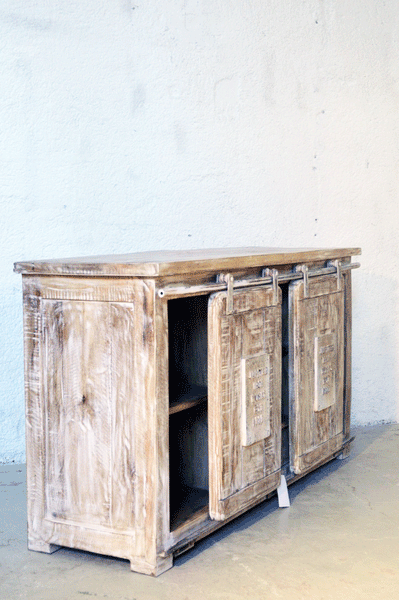 Credenza Porta TV Industrial Shabby chic con ante scorrevoli - 2 ante 1 cassetto -BH170016- - lapagoda.net