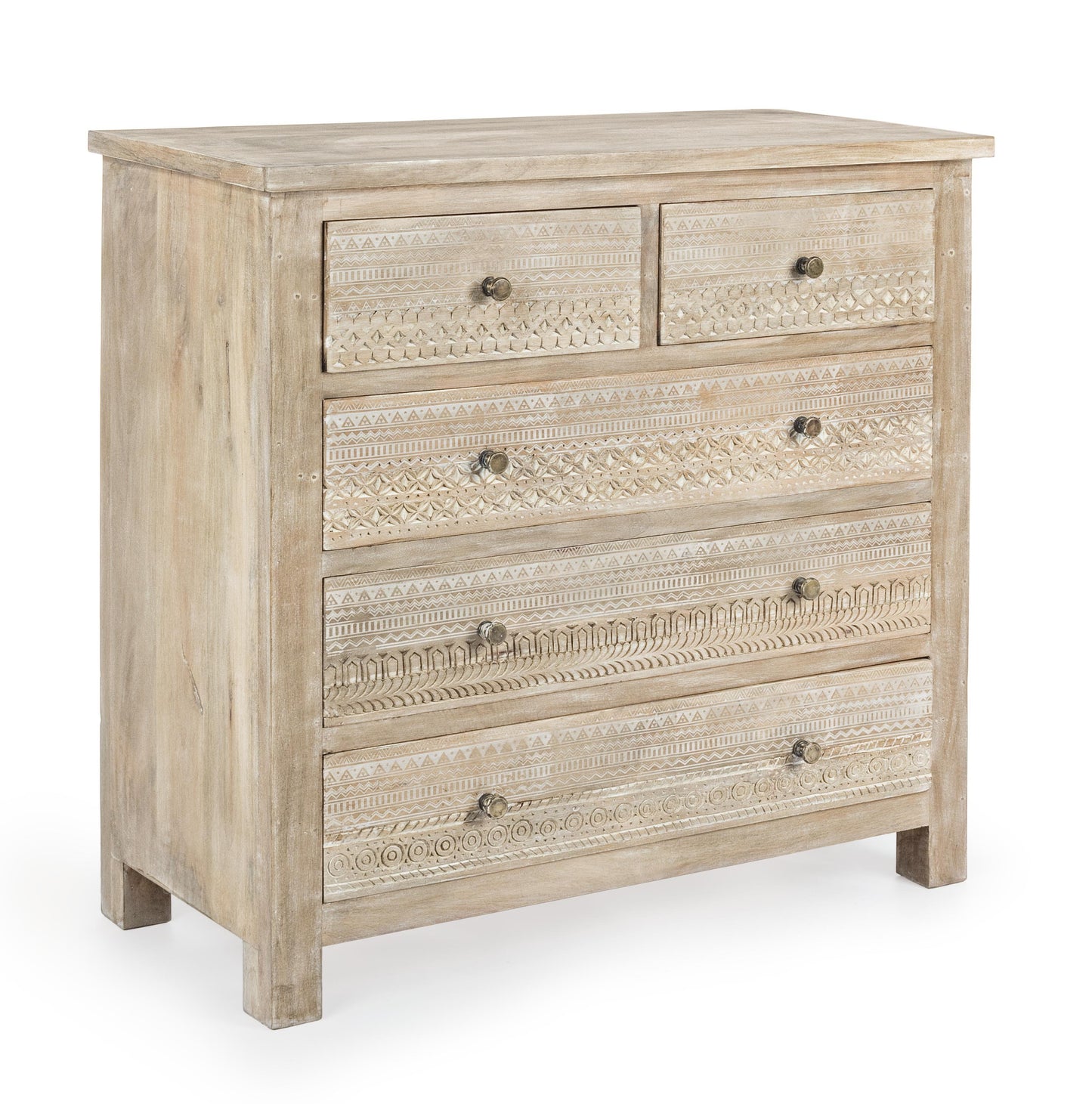 Cassettiera in legno massello riciclato shabby chic 3 cassetti sconto 20%