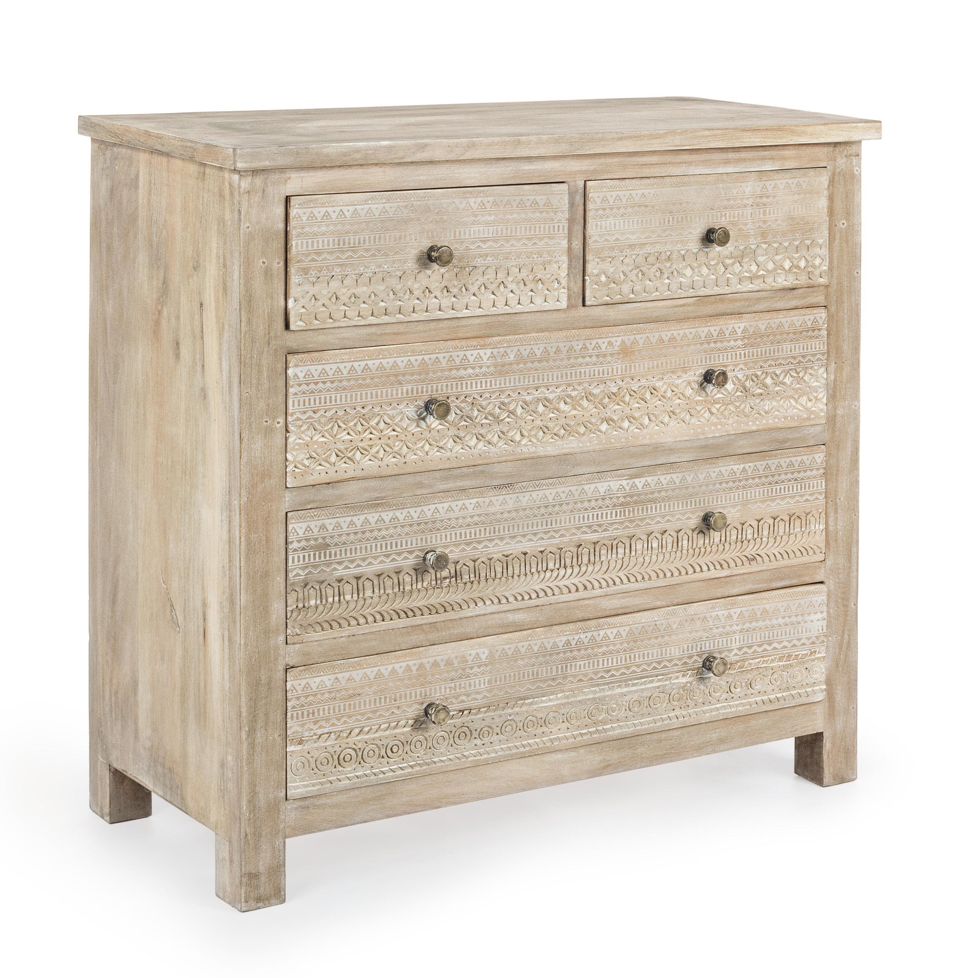 Cassettiera in legno massello riciclato shabby chic 3 cassetti sconto 20%