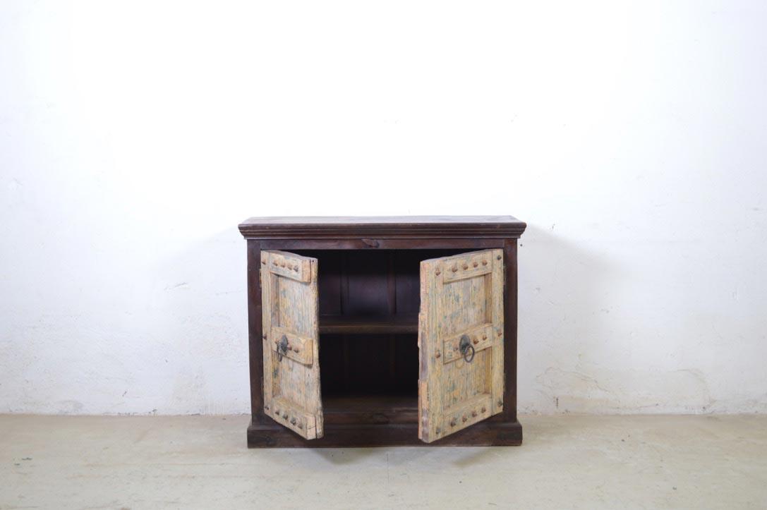 Credenza etnica india porte vecchie in legno massello 2 ante - lapagoda.net