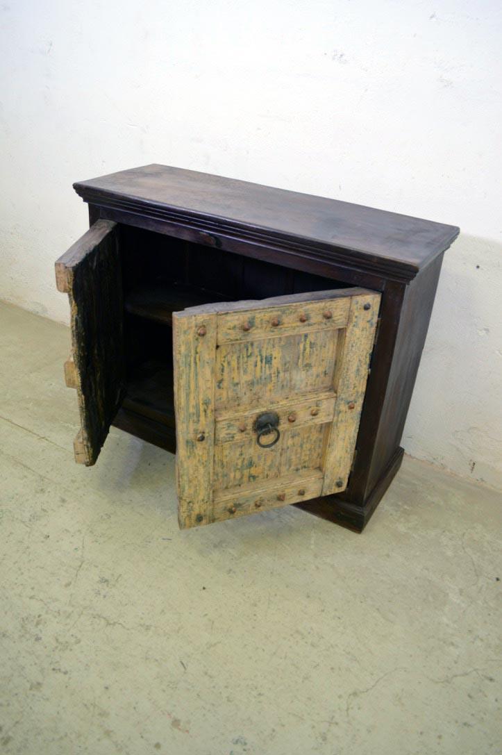 Credenza etnica india porte vecchie in legno massello 2 ante - lapagoda.net