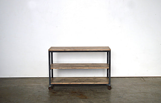 Credenza Porta TV Industrial con ruote -L.lib100- - lapagoda.net