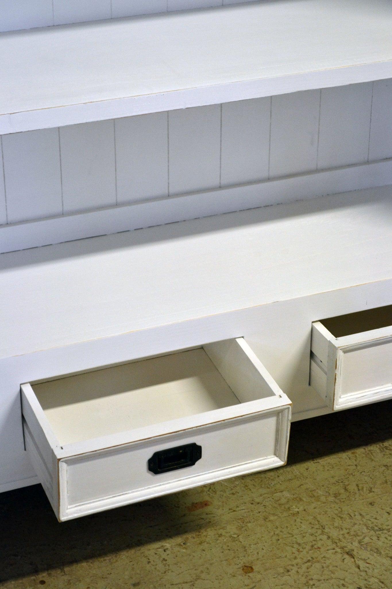 Libreria Shabby in Rovere decapato bianco - 3 cassetti -FALL1- - lapagoda.net