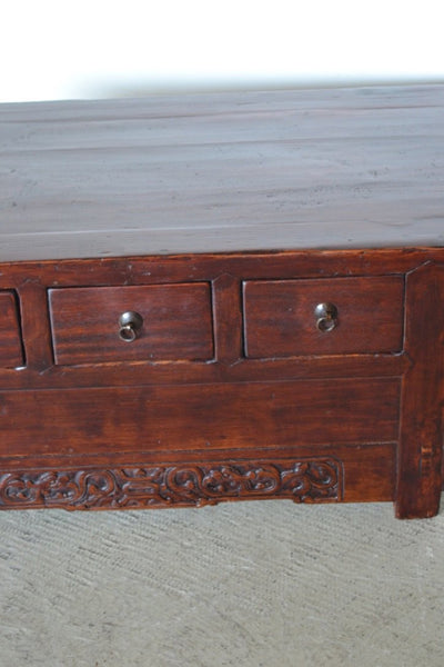 Mobiletto altare cinese Shanxi in legno massello di Cipresso - 3 cassetti - LP11221 - lapagoda.net