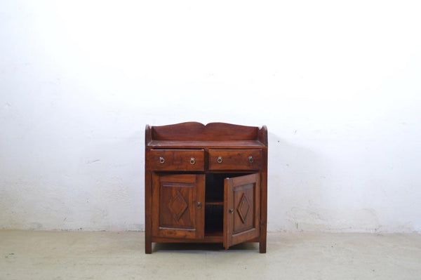 Credenza antica indiana coloniale in Mogano 2 cassetti 2 ante