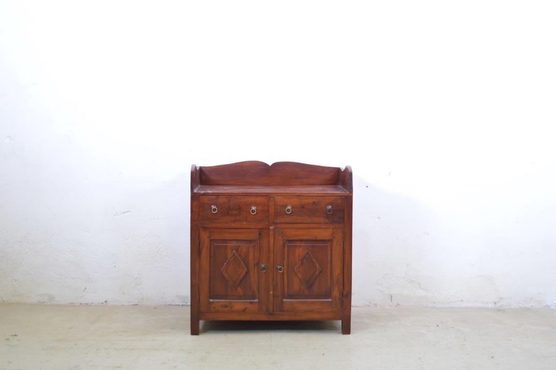 Credenza antica indiana coloniale in Mogano 2 cassetti 2 ante - lapagoda.net