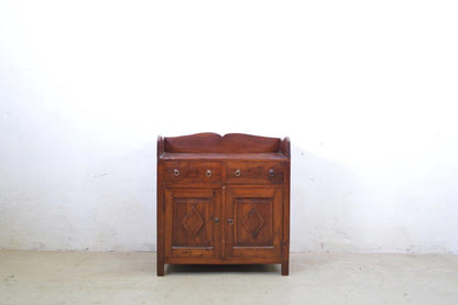 Credenza antica indiana coloniale in Mogano 2 cassetti 2 ante - lapagoda.net