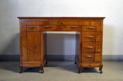 Scrittoio Deco in Legno Massello di Cipresso- 1 ante 6 cassetti -DECO011- - lapagoda.net