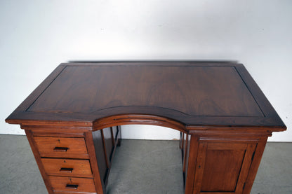 Scrittoio coloniale in legno massello di Teak - 1 anta 3 cassetti - AP.005TCX- - lapagoda.net