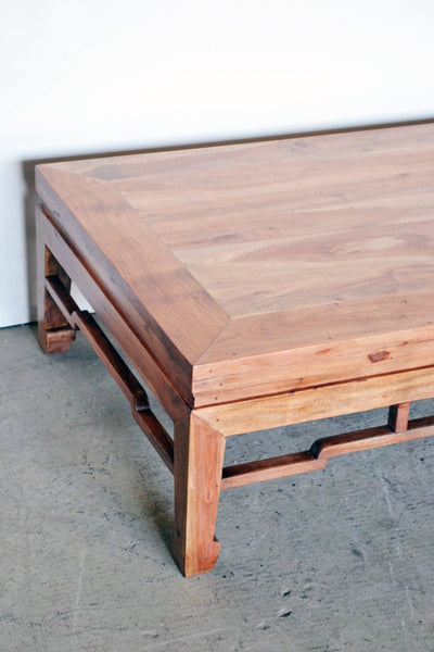 Tavolo indiano da tè basso in legno massello di Acacia - IN05 - lapagoda.net