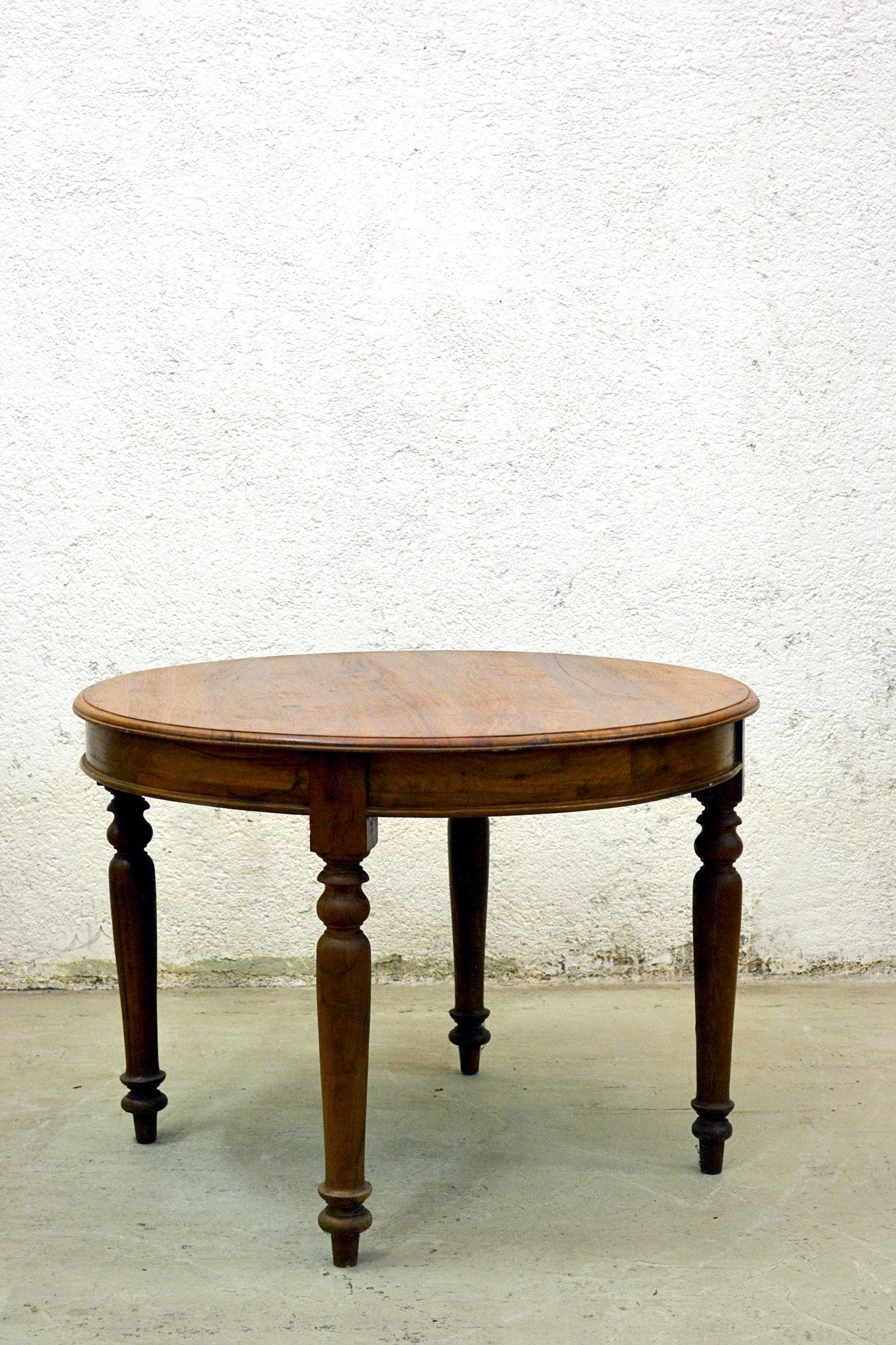 tavolo coloniale tondo in teak originale inizio 900 india mobili indiani online 