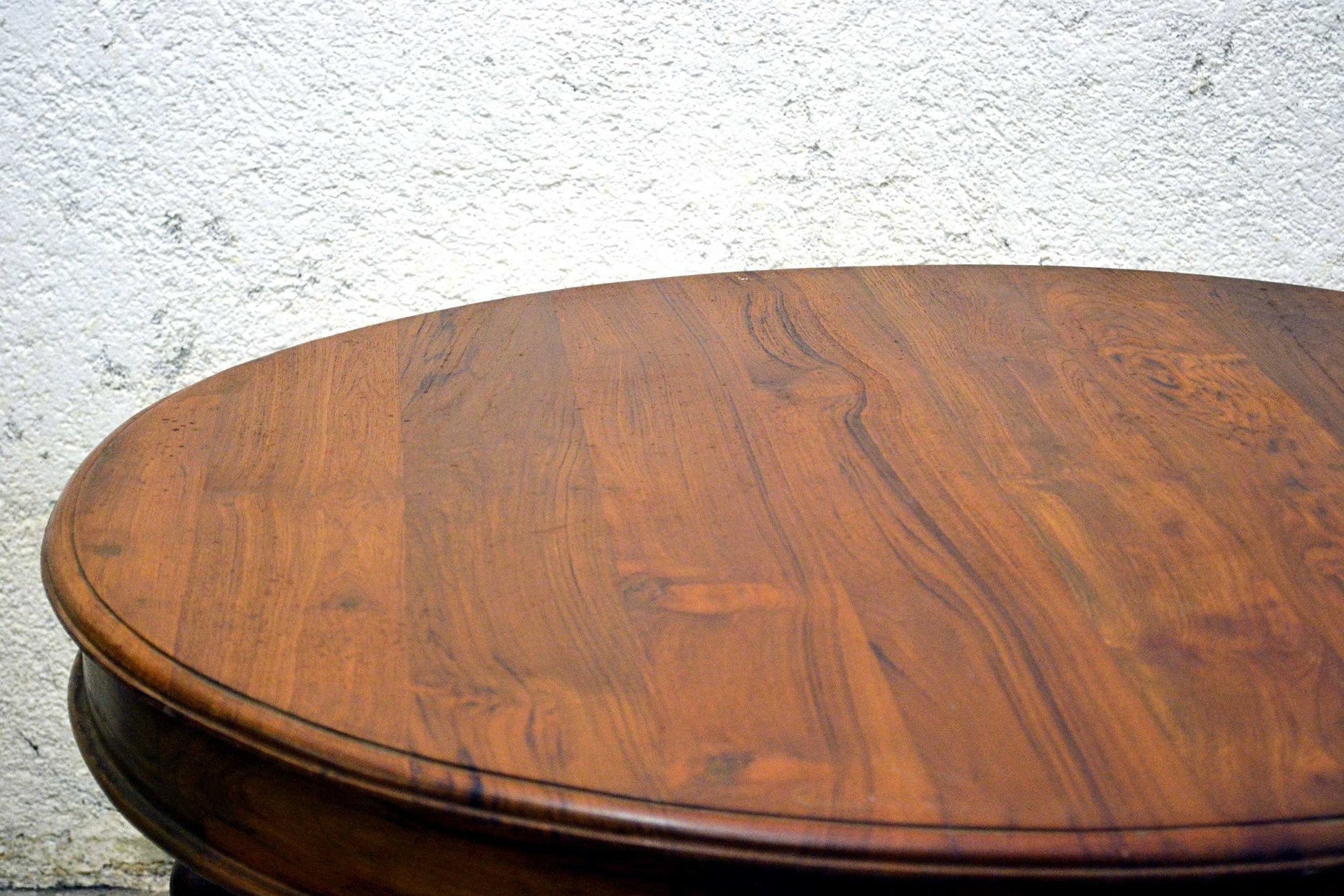 Tavolo Tondo in Teak Epoca Coloniale -D110- - lapagoda.net