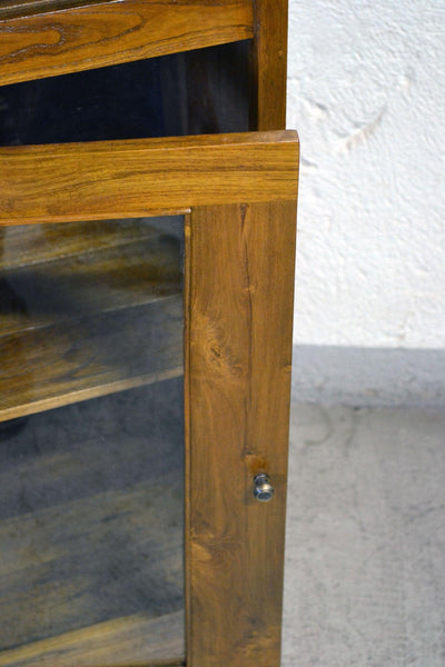 Vetrinetta anni 30' in legno di Teak epoca Coloniale - 2 ante